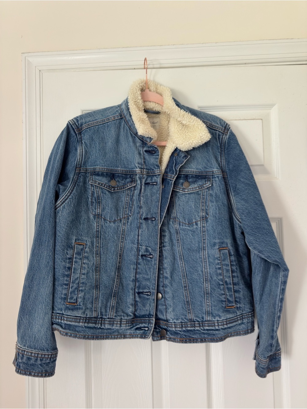 Universal Thread Blue Denim Sherpa-Lined Jacket